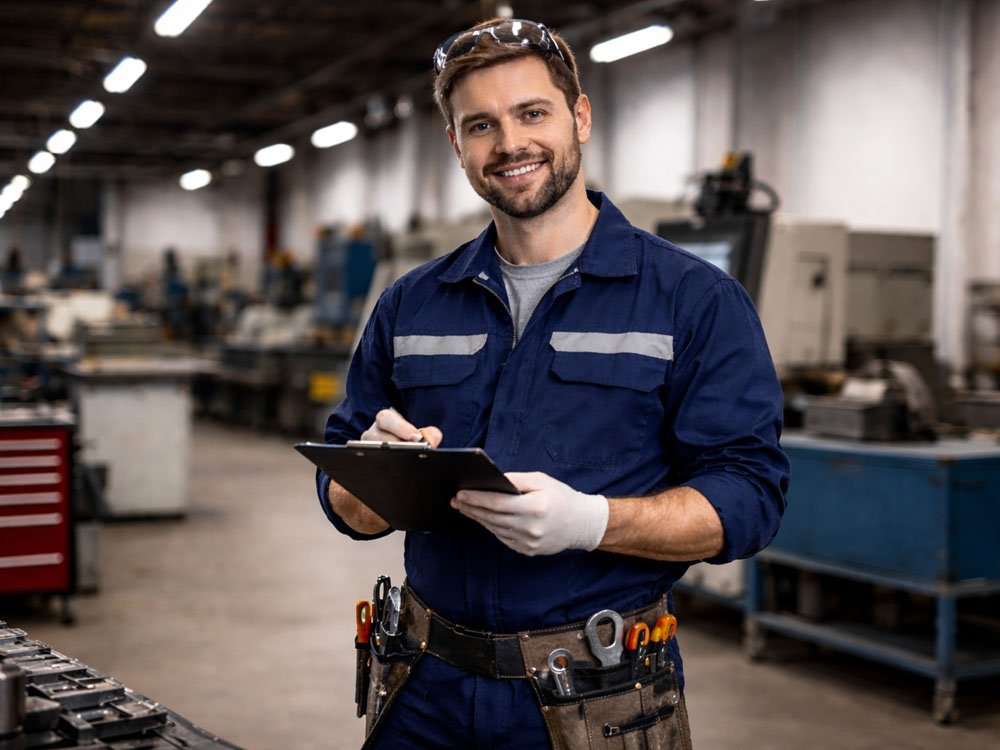 Industriemechaniker im Arbeitsumfeld Maschinenbau